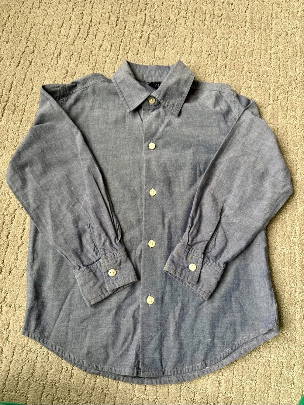 Light Blue White Pinstriped Blazer and Button Down Shirt Size 7